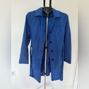 Gallery Blue Trench Raincoat | Petite Large | Classic Waterproof Coat